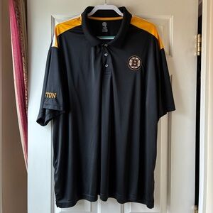 Men's Boston Bruins NHL Authentic Polo Shirt Black Size 3XL